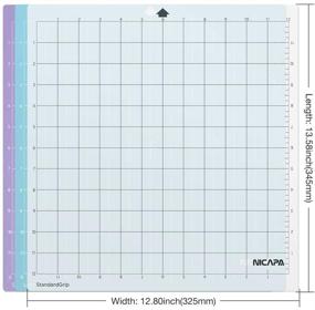 img 1 attached to Nicapa Replacement Cutting Mat For Silhouette(12X12 Inch 3Pack-Standardgrip、Lightgrip、Stronggrip) Adhesive&Amp