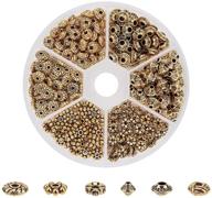 💫 ph pandahall 300pcs antique golden spacer beads, 6 style tibetan metal jewelry beads for bracelet necklace – jewelry making supplies (5.5-6.5mm) logo