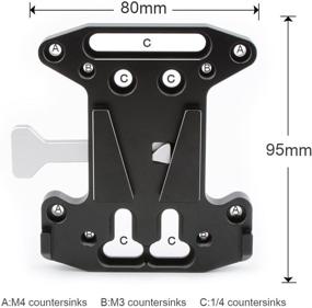 img 3 attached to Upgraded CAMVATE V-Lock Mount Quick Release Plate for Blackmagic URSA Mini and DJI Ronin M/MX