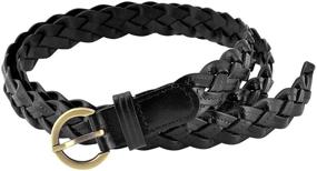 img 4 attached to 👗 CHIC DIARY Braided Vintage Leather Women's Belts - Fashionable Accessories for Style Enhancement