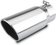 🚚 lcgp 4&#34; to 5&#34; diesel exhaust tip: 12&#34; length bolt on truck tail tip logo