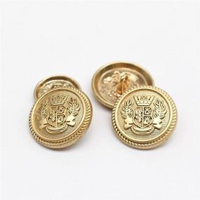 img 3 attached to 🎩 MebuZip 17 Pieces Matte Gold Metal Blazer Button Set 15mm 20mm - Ideal for Blazers, Suits, Sport Coats, Uniforms, Jackets (MBM21)