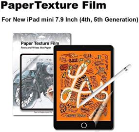 img 1 attached to 📱 2019 iPad mini 4/5 Paper Texture Screen Protector - 7.9 Inch Paper Screen Sketch/Anti Glare/Matte/Made in Japan/Apple Pencil Compatible/Scratch Resistant/PET [1 Pack]