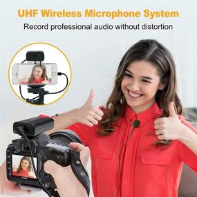 img 3 attached to 🎙️ UHF Dual Lavalier Microphone System BALILA - Wireless Lapel Mic for iPhone/Android, DSLR Camera - Real-time Audio Monitoring, Vlog Recording - Transmitter 2 + Receiver 1