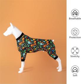 img 3 attached to 🐶 LovinPet Lightweight Pullover Dog Pajamas – Full Coverage Pjs for Post Surgery & Anxiety Relief with UV Protection & Handiwork Decoupage Ink Prints