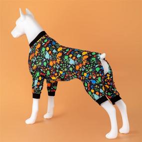 img 1 attached to 🐶 LovinPet Lightweight Pullover Dog Pajamas – Full Coverage Pjs for Post Surgery & Anxiety Relief with UV Protection & Handiwork Decoupage Ink Prints