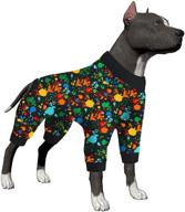 🐶 lovinpet lightweight pullover dog pajamas – full coverage pjs for post surgery & anxiety relief with uv protection & handiwork decoupage ink prints логотип