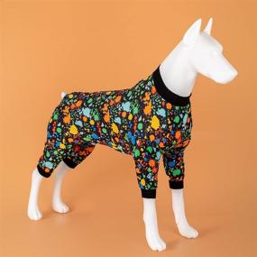 img 2 attached to 🐶 LovinPet Lightweight Pullover Dog Pajamas – Full Coverage Pjs for Post Surgery & Anxiety Relief with UV Protection & Handiwork Decoupage Ink Prints