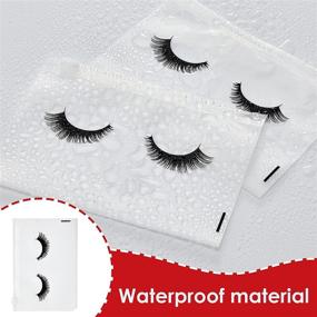 img 1 attached to Pack of 50 White Simple Style Eyelash Bags with Zipper for Women and Girls - Ideal for Eyelash Aftercare, Makeup, and Client Use (6 x 4 Inch)