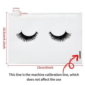 img 3 attached to Pack of 50 White Simple Style Eyelash Bags with Zipper for Women and Girls - Ideal for Eyelash Aftercare, Makeup, and Client Use (6 x 4 Inch)