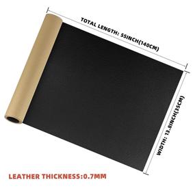 img 3 attached to 🛋️ ROTESONNE Leather Repair Patch Kit: Self-Adhesive Tape for Sofas, Car Seats & More in Dark Brown