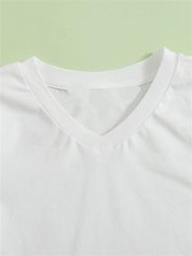 img 2 attached to Floerns Casual Sleeve Shirts 11 12Y Girls' Clothing