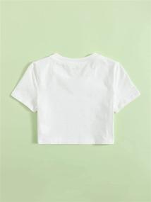 img 3 attached to Floerns Casual Sleeve Shirts 11 12Y Girls' Clothing