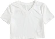 floerns casual sleeve shirts 11 12y girls' clothing logo