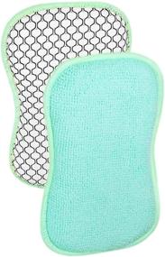 img 4 attached to 🧽 A&H Microfiber Soft Scrub 'N' Wipe Pads, 2 CT: Effective Cleaning Solution with Softness and Ease