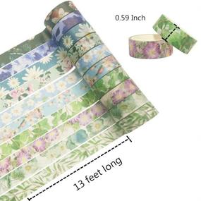 img 3 attached to 🌸 VIVIQUEN Flower Washi Tape Set - 20 Rolls of 15mm Floral and Botanical Washi Tape for Journaling, Crafts, Scrapbooking, Planners, and Gift Wrapping