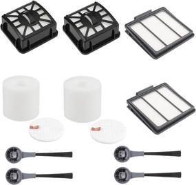 img 4 attached to 🧹 TATX 2 Hepa Filters, 2 Dust Base Filters, 2 Foam Filters, 4 Side Brushes Compatible with Shark IQ Robot R101AE RV1001AE IQ R101 UR1005AE Vacuum Self-Empty Base - Compare to 106KY1000AE