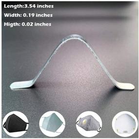 img 3 attached to 👃 Premium 100pcs Washable Reusable Aluminum Nose Bridge Strip for Sewing Face Masks – Bendable Metal Nose Wire Pieces for Cloth Masks