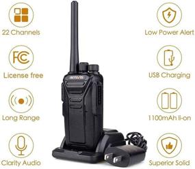 img 1 attached to 📻 Retevis RT27 Walkie Talkie Long Range - Rechargeable Two Way Radios with USB Charging and Earpiece - Ideal for Adults in Factory, Restaurant, or School - 3 Pack