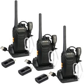 img 4 attached to 📻 Retevis RT27 Walkie Talkie Long Range - Rechargeable Two Way Radios with USB Charging and Earpiece - Ideal for Adults in Factory, Restaurant, or School - 3 Pack