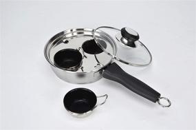 img 1 attached to Efficient Stainless Steel Egg Poacher Pan Set – Make Perfect Poached Eggs with 2 Nonstick Silicone Cups