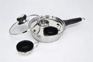 efficient stainless steel egg poacher pan set – make perfect poached eggs with 2 nonstick silicone cups logo