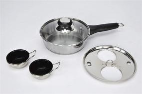 img 2 attached to Efficient Stainless Steel Egg Poacher Pan Set – Make Perfect Poached Eggs with 2 Nonstick Silicone Cups