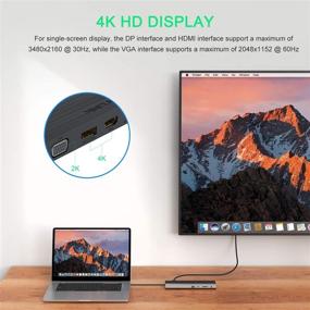 img 2 attached to 🔌 WAVLINK Triple Display USB C Docking Station: HDMI, VGA, and DP, PD3.0, SD TF Card Reader, Ethernet, 4USB Ports - Compatible with MacBook and Windows