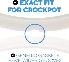img 2 attached to 🔒 Impresa 2-Pack Replacement Seals/Gaskets for Crock-Pot 8-in-1 Multi-Use Express Crock (6 Qt): BPA-Free, Perfect Fit for Multi-Cooker/Pressure Cooker/Slow Cooker (SCCPPC600-V1)