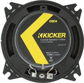 img 1 attached to 🔊 Powerful 4 Inch KICKER CS Series CSC4 Car Audio Speaker with Woofers - Yellow (2 Pack)