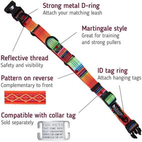 img 3 attached to 🐾 Pattern Collection Leashboss Martingale Dog Collar: Reflective No-Pull Training Collar for Effective Leash Control