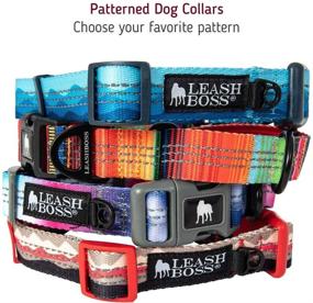 img 1 attached to 🐾 Pattern Collection Leashboss Martingale Dog Collar: Reflective No-Pull Training Collar for Effective Leash Control