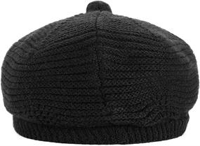 img 1 attached to 🧣 Warm and Stylish: Muryobao Women's Slouchy Cable Knit Beanie Skull Hat with Visor for Winter