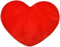 ❤️ hongmall cute plush red heart pillow cushion toy - perfect valentine's day gift for friends, children, girls, and dogs - ideal for living room, bedroom, dining area, sofa, cars - 13 x 11 inch size (red) logo