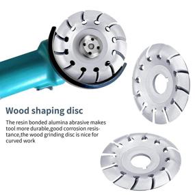 img 1 attached to Aodaer 4-Piece Angle Grinder Disc Set: Grinder Chain Disc, Wood Carving Disc, Tungsten Grinder Shaping Disc, Wood Grinding Wheel with 12 Teeth - Ideal for Wood Cutting, Polishing, and Shaping