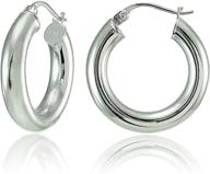 💎 shimmer & shine with hoops loops sterling polished earrings: stunning jewelry for girls' ears logo