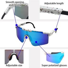 img 2 attached to Polarized Sunglasses Running Baseball Protection