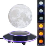 🌕 vgazer magnetic levitating moon lamp night light: floating & spinning freely, gradually changing led lights, perfect home and office décor, unique holiday gift and night light! логотип