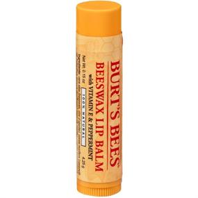 img 1 attached to Burt's Bees Beeswax Lip Balm: Vitamin E & Peppermint Pack of 6 - 0.15 oz Each