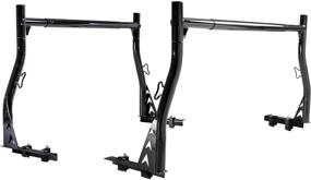 img 4 attached to 🚚 AA-Racks Model X33 Low-Profile Pickup Truck Ladder Racks – Matte Black with C-Clamps – 8 Bar Set