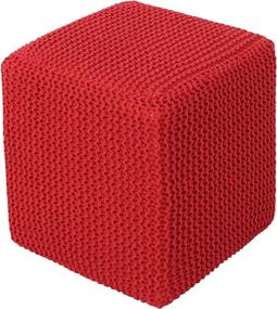 img 4 attached to 🪑 Gray and Red Christopher Knight Home Scott Knitted Foot Stool