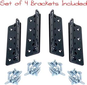 img 3 attached to 🛏️ Easy and Secure Assembly: Set of 4 No-Mortise Bed Frame Brackets for Connecting Headboard & Footboard to Side Rails - Includes Screws & Instructions