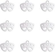 🎭 airssory 10 pieces stainless steel drama mask charms - small pendant for jewelry crafting and diy accessories - 13mm size logo