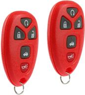 🔑 chevy cobalt malibu/buick allure lacrosse/pontiac g5 g6 grand prix solstice/saturn aura sky key fob keyless entry remote set of 2 - red (22733524), 2005-2012 logo