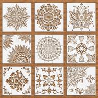 🎨 wedong 9 pack: large mandala stencils for beautiful floor, wall, and furniture painting logo