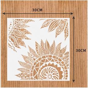 img 2 attached to 🎨 Wedong 9 Pack: Large Mandala Stencils for Beautiful Floor, Wall, and Furniture Painting