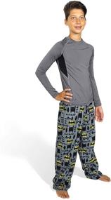img 3 attached to Cozy Batman Boy's Flannel Pajama Pants - Sleep in Superhero Style!