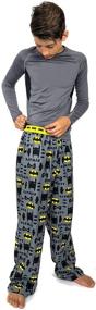 img 2 attached to Cozy Batman Boy's Flannel Pajama Pants - Sleep in Superhero Style!