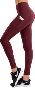 img 3 attached to 🩰 Ideal Women's Yoga Pants: iKeep High Waist Leggings with Pockets, Tummy Control, Non See Through, 4 Way Stretch Workout Yoga Leggings