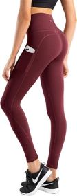 img 4 attached to 🩰 Ideal Women's Yoga Pants: iKeep High Waist Leggings with Pockets, Tummy Control, Non See Through, 4 Way Stretch Workout Yoga Leggings